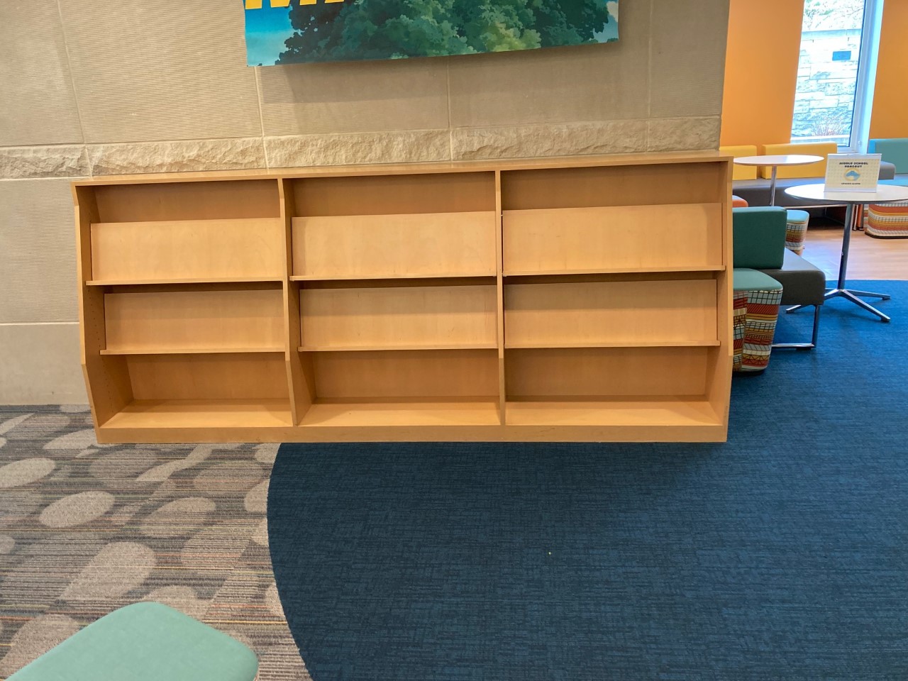 3Bay Solid Wood Bookshelf Reaching Across Illinois Library System